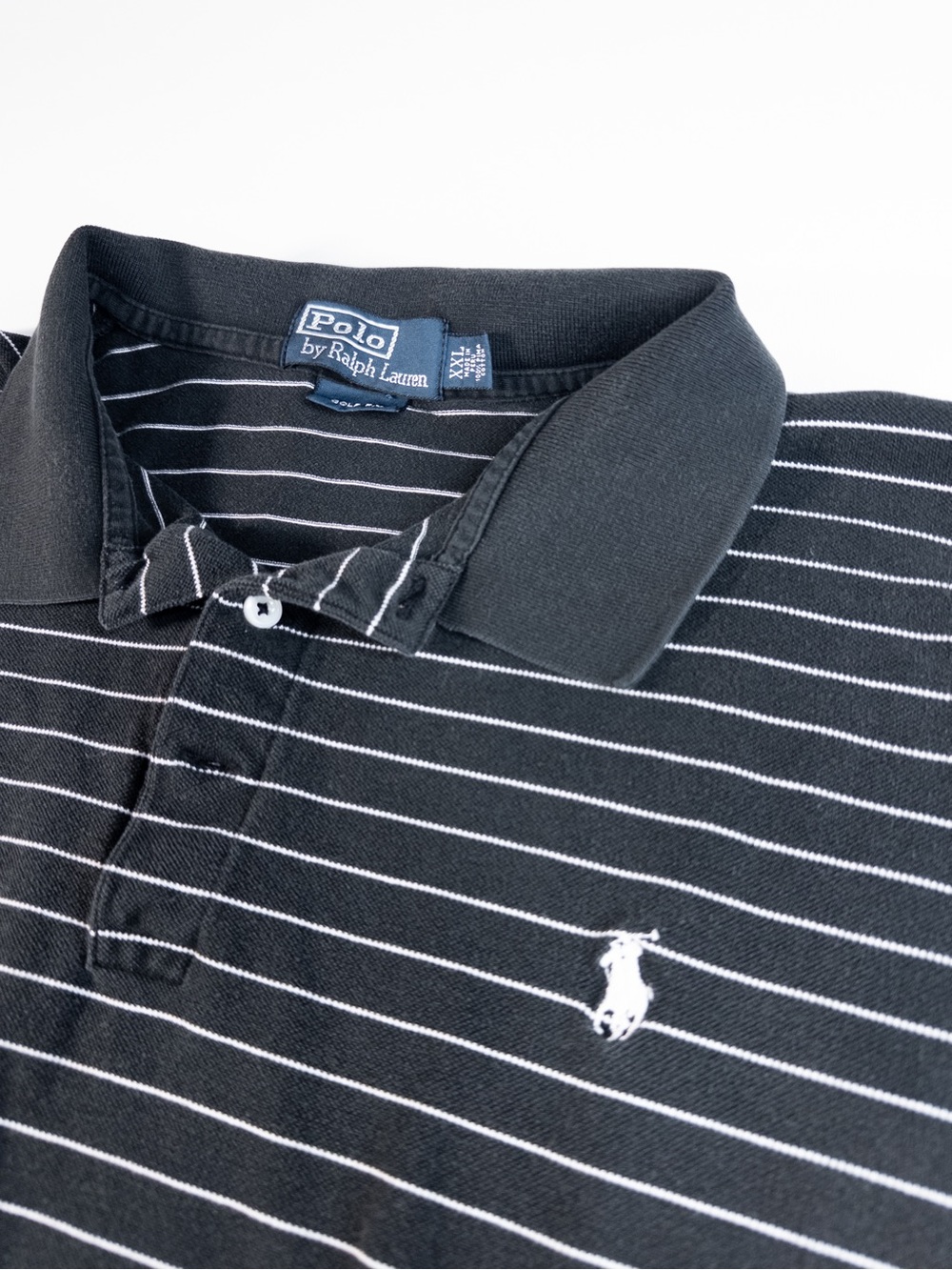 Polo by Ralph‎ Lauren Black Polo Shirt with White Stripes